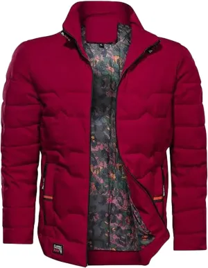 Puffer Jacket for Men Winter Warm Lightweight Coat Full Zip Water Repellent Windproof Insulated Hiking Travel Jacket