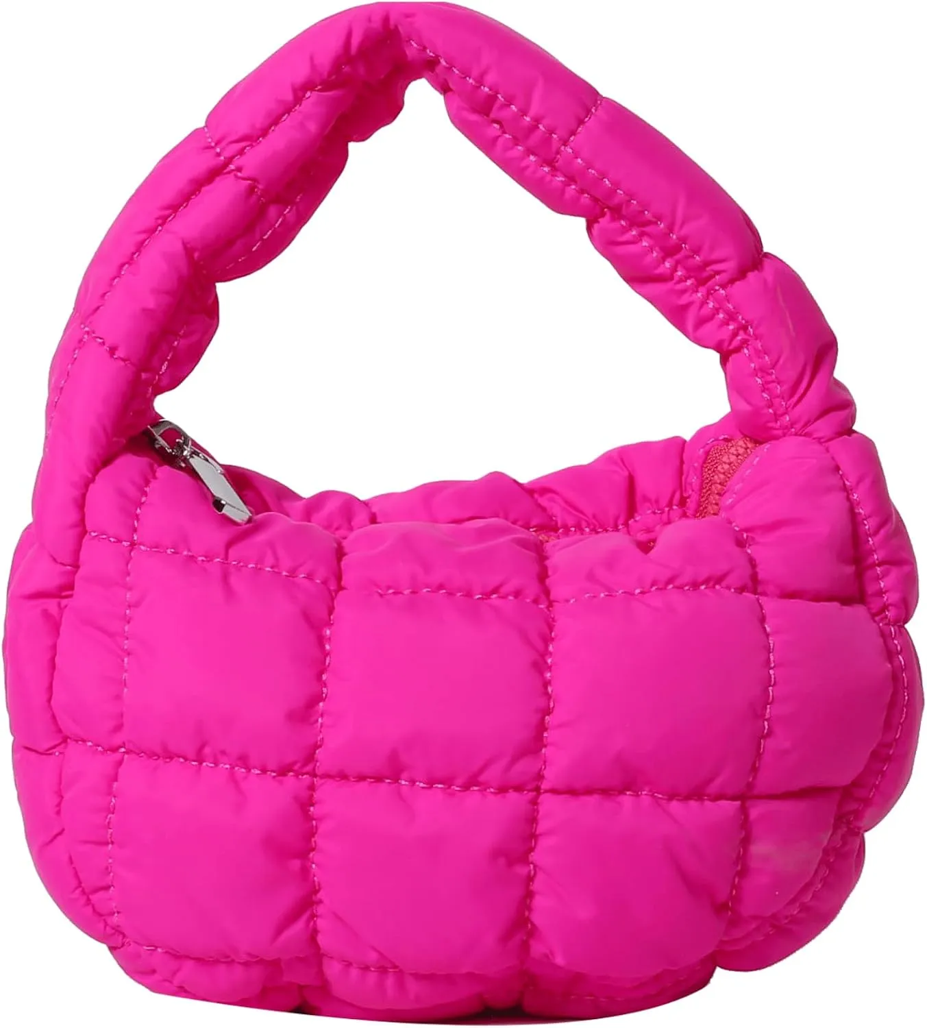 Quilted MINI Handbag and Purses Women Puffer Nylon Hobo Cotton Padded Purse Work Travel Lightweight