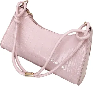 QWINEE Women's Artificial Patent Leather Tote - Square, Satchel, Ladies Shoulder Totes, Crossbody Bags