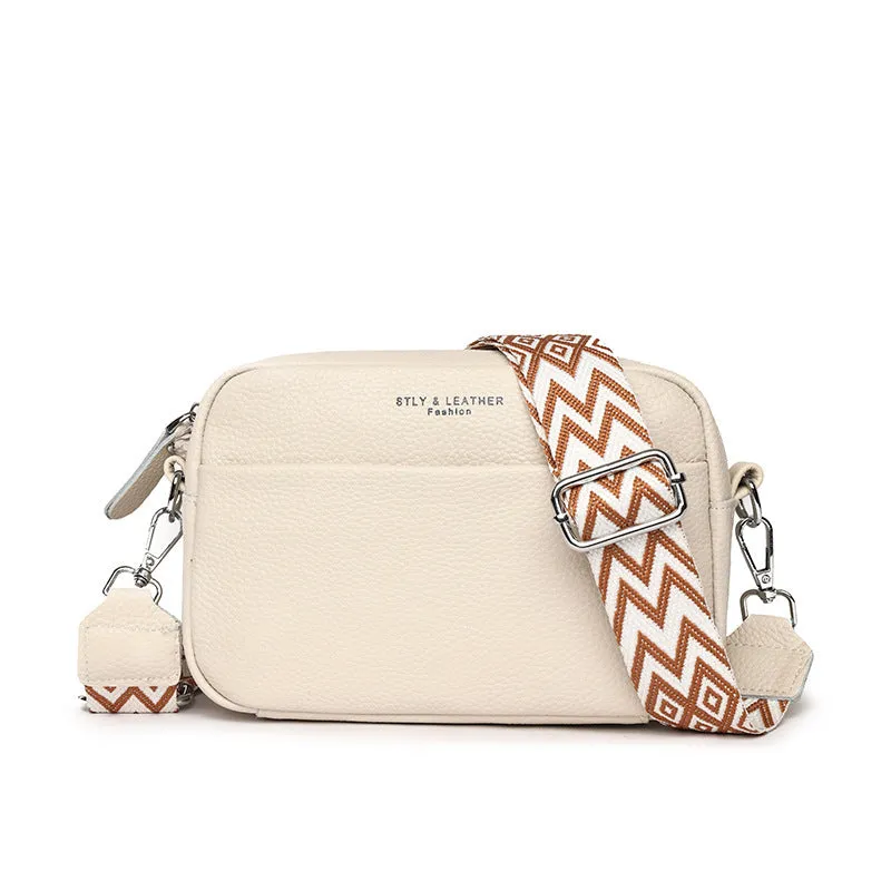 Rachel – Textured Vegan Leather Crossbody Bag with Adjustable Strap