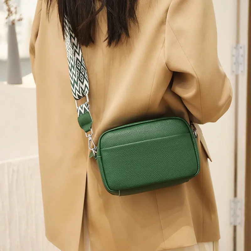 Rachel – Textured Vegan Leather Crossbody Bag with Adjustable Strap