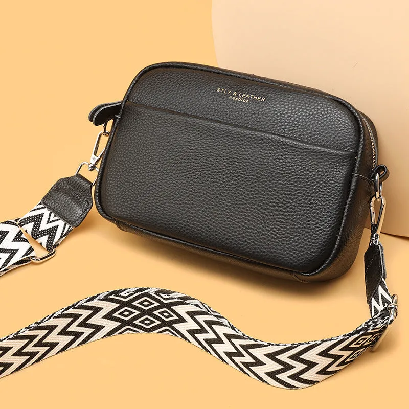 Rachel – Textured Vegan Leather Crossbody Bag with Adjustable Strap