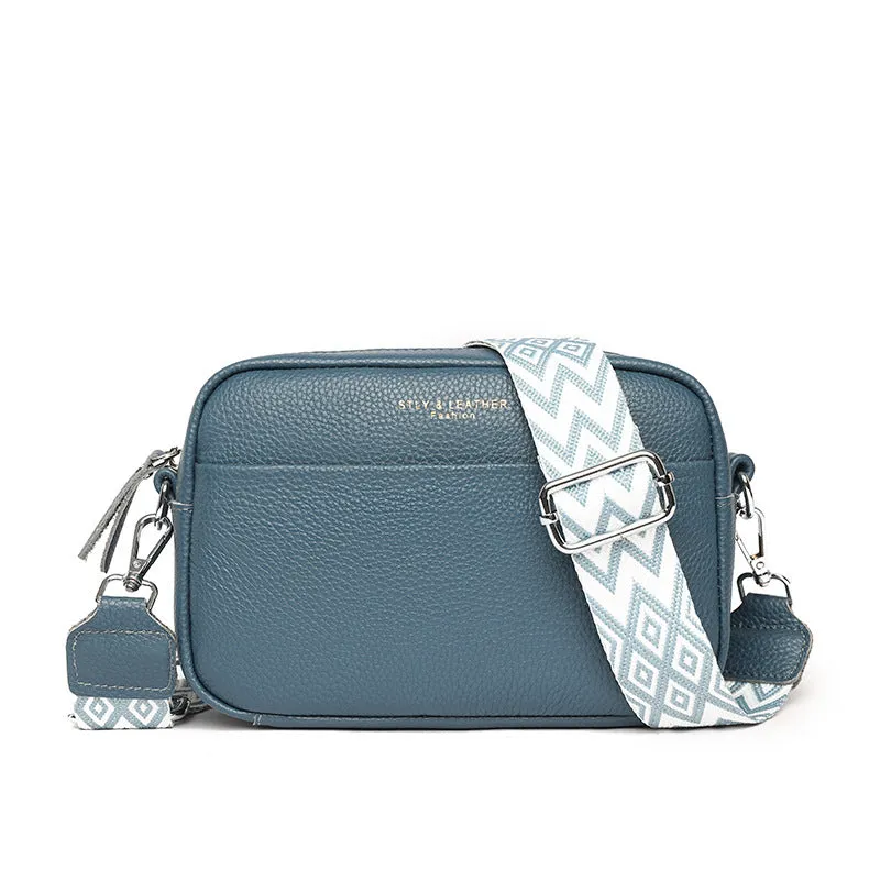 Rachel – Textured Vegan Leather Crossbody Bag with Adjustable Strap