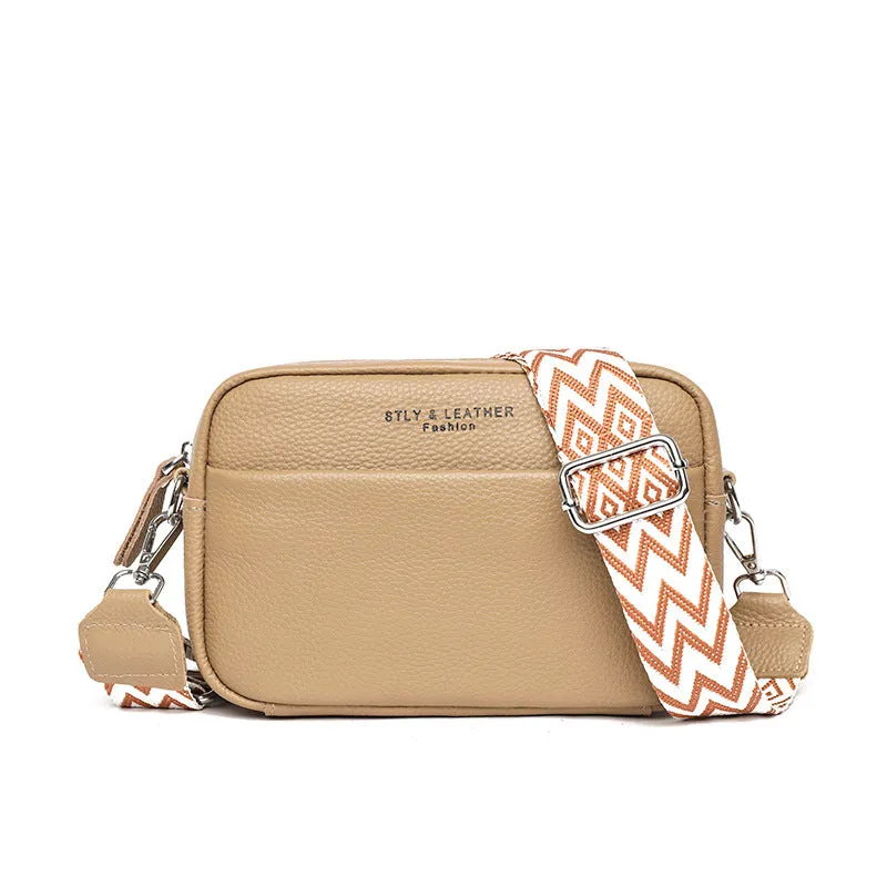 Rachel – Textured Vegan Leather Crossbody Bag with Adjustable Strap