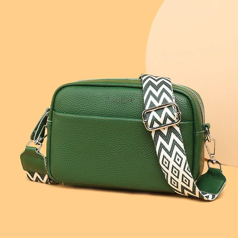 Rachel – Textured Vegan Leather Crossbody Bag with Adjustable Strap