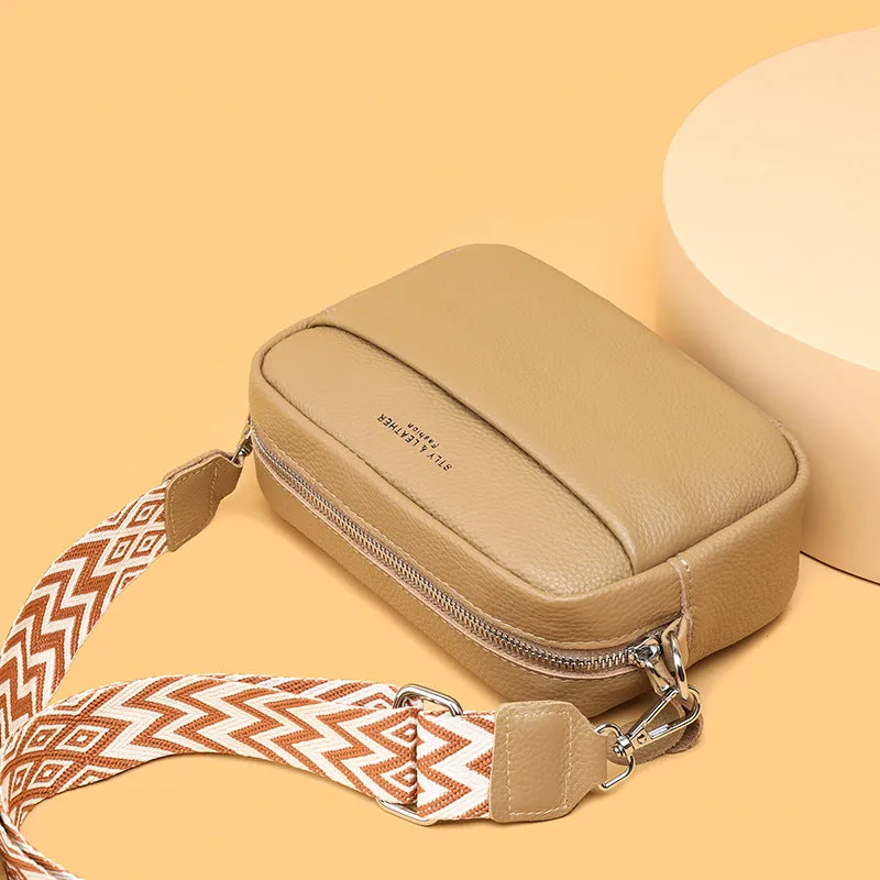 Rachel – Textured Vegan Leather Crossbody Bag with Adjustable Strap