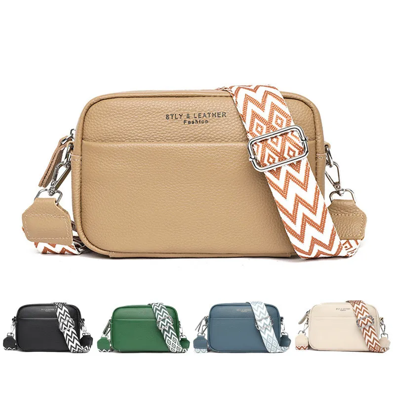 Rachel – Textured Vegan Leather Crossbody Bag with Adjustable Strap
