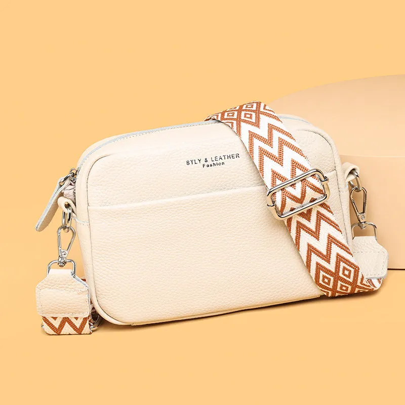 Rachel – Textured Vegan Leather Crossbody Bag with Adjustable Strap
