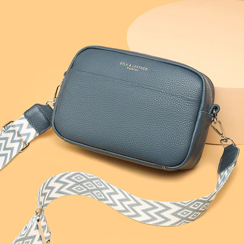 Rachel – Textured Vegan Leather Crossbody Bag with Adjustable Strap