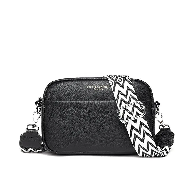 Rachel – Textured Vegan Leather Crossbody Bag with Adjustable Strap
