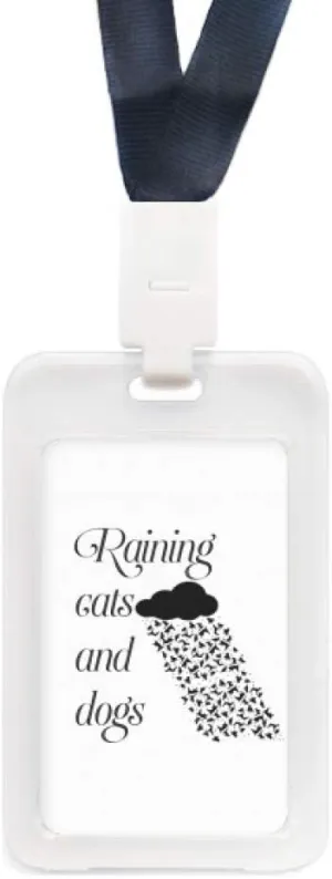 Rainstorm Common Knowledge English Language Culture Transparent ID Credit Card Holder Protecter Sleeve
