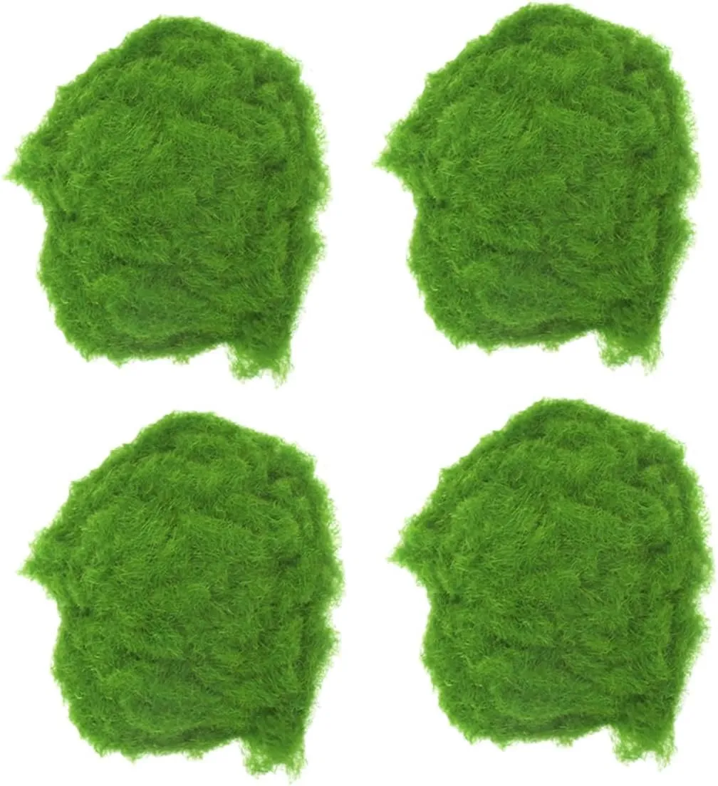 Realistic Nylon Lawn Moss Powder 4 Bags of Decorative Fake Moss for Centerpieces Gardening Fake Moss Fake Moss for Planters