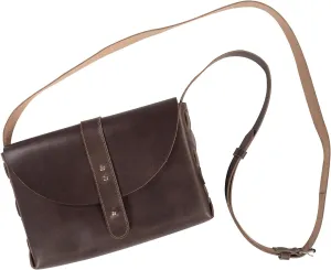 Rectangular Shoulder Bag with Adjustable Strap, Messenger Bag, Classic Style Satchel, Full Grain Leather, Handmade, Bourbon Brown