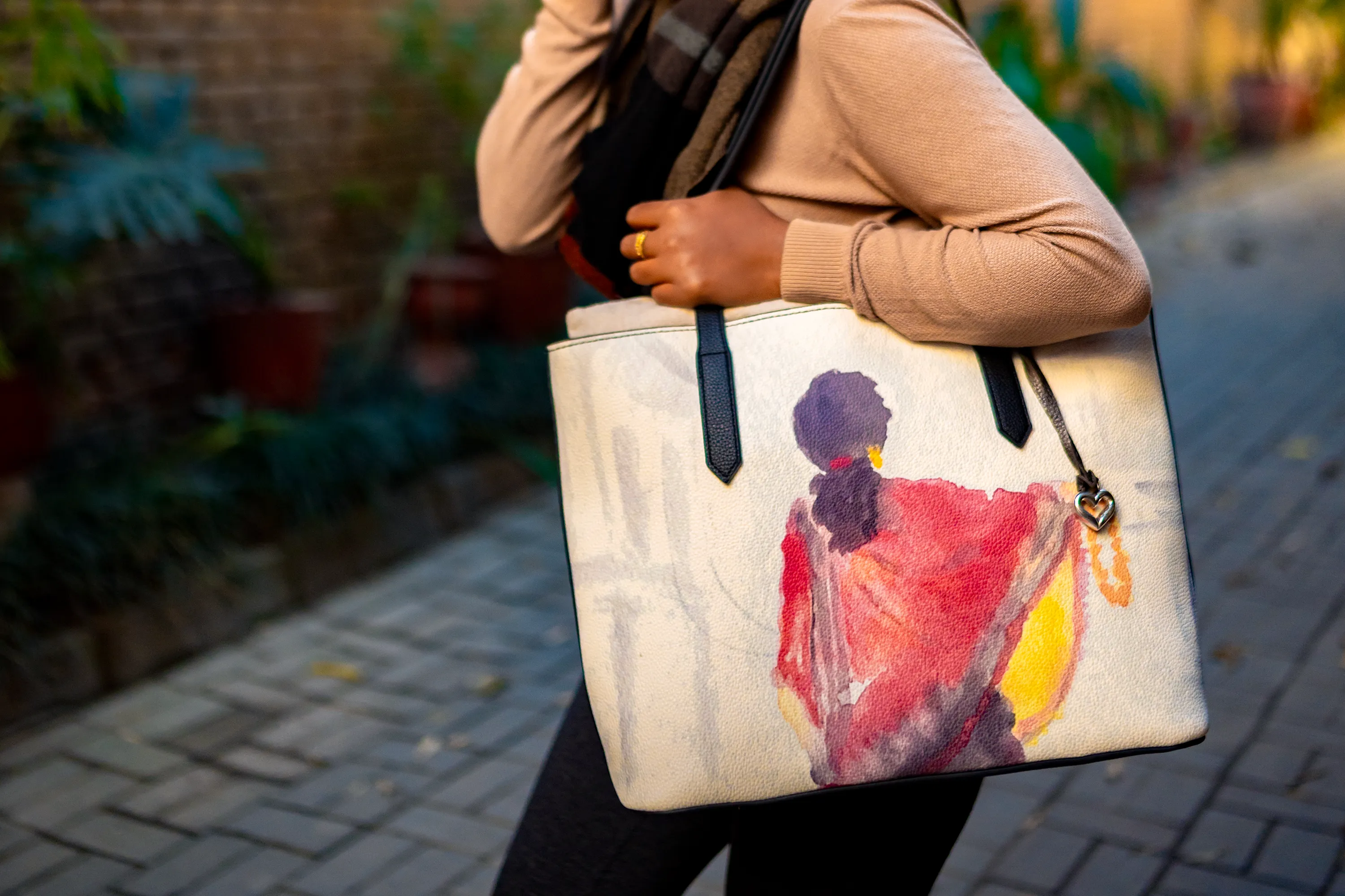 Red Scarf Tote