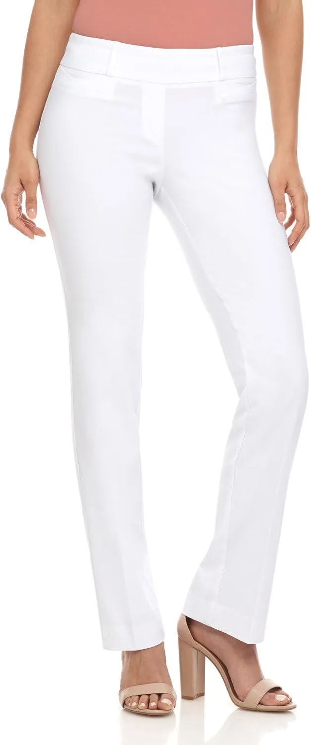 Rekucci Womens Ease into Comfort Fit Barely Bootcut Business Casual Stretch Pants in Regular/Tall/Petite fit