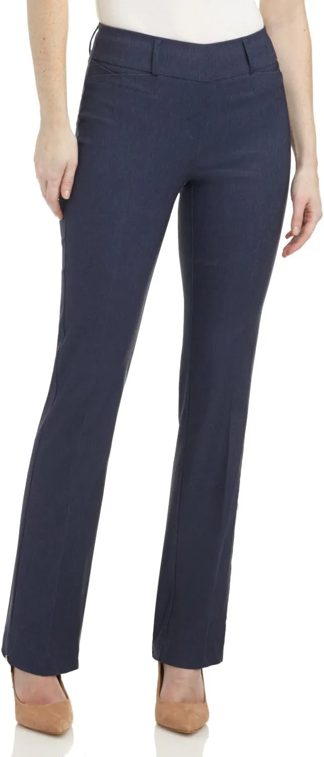 Rekucci Womens Ease into Comfort Fit Barely Bootcut Business Casual Stretch Pants in Regular/Tall/Petite fit