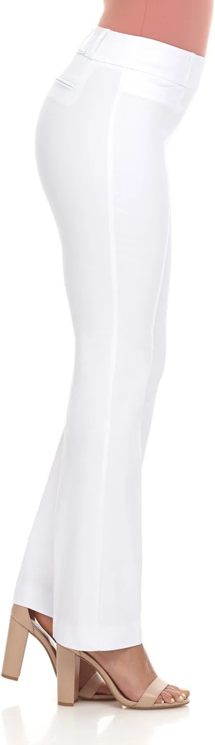 Rekucci Womens Ease into Comfort Fit Barely Bootcut Business Casual Stretch Pants in Regular/Tall/Petite fit