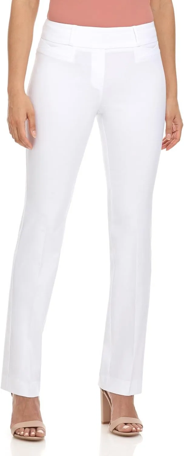 Rekucci Womens Ease into Comfort Fit Barely Bootcut Business Casual Stretch Pants in Regular/Tall/Petite fit