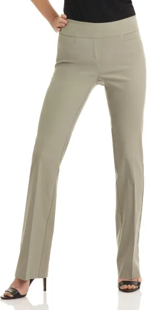 Rekucci Womens Ease into Comfort Stretchy Business Casual Bootcut Pull-On Everyday Office Pant in Regular/Tall/Petite Sizes