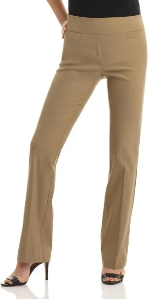 Rekucci Womens Ease into Comfort Stretchy Business Casual Bootcut Pull-On Everyday Office Pant in Regular/Tall/Petite Sizes