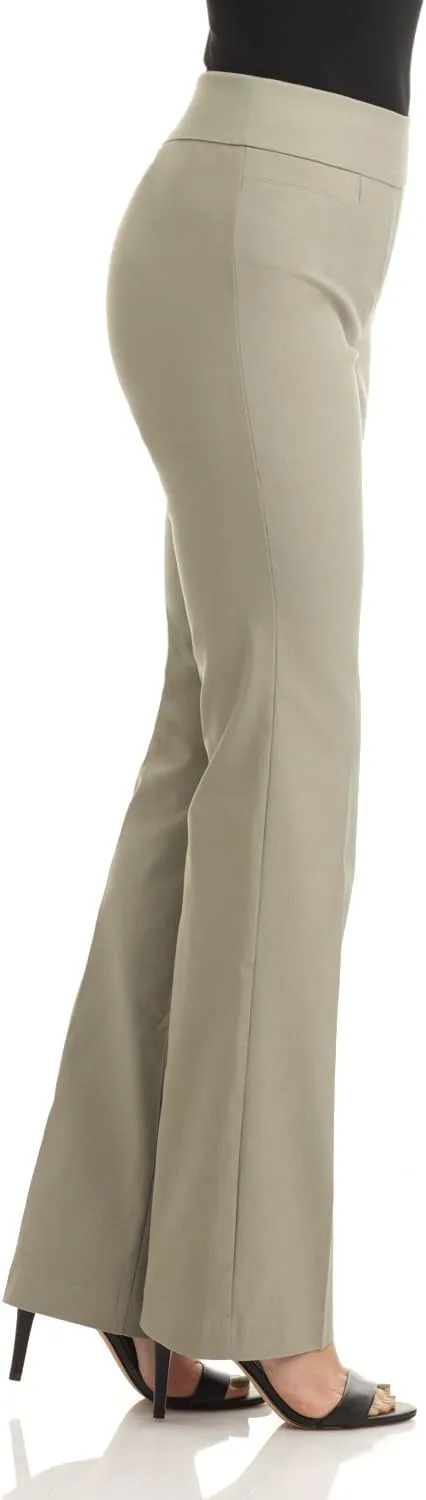 Rekucci Womens Ease into Comfort Stretchy Business Casual Bootcut Pull-On Everyday Office Pant in Regular/Tall/Petite Sizes