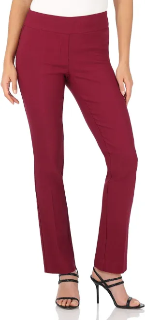 Rekucci Women's Ease Into Comfort Stretchy Straight Leg Office Pant with Tummy Control
