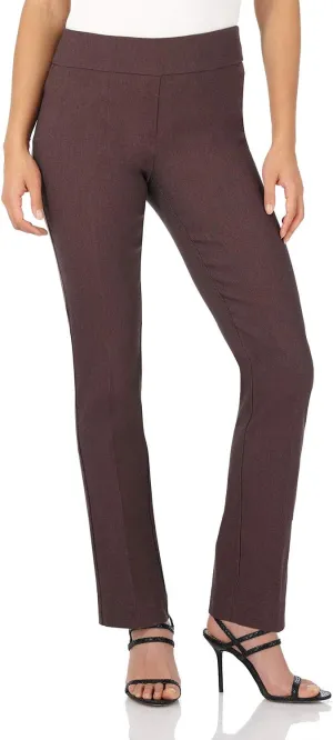 Rekucci Women's Ease Into Comfort Stretchy Straight Leg Office Pant with Tummy Control