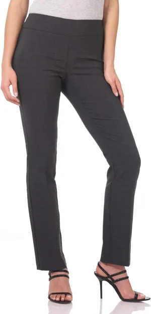 Rekucci Women's Ease Into Comfort Stretchy Straight Leg Office Pant with Tummy Control