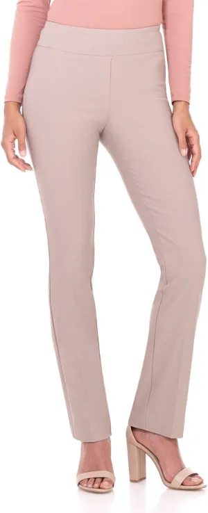 Rekucci Women's Ease Into Comfort Stretchy Straight Leg Office Pant with Tummy Control