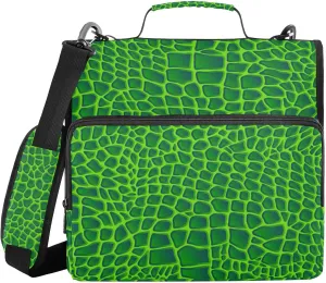 Reptiles Crocodile Sink Binder Bag 3 Ring Binder Trapper Keeper Zipper Binders Organizer for Office