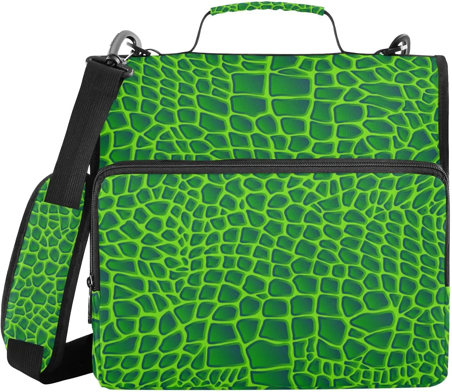 Reptiles Crocodile Sink Binder Bag 3 Ring Binder Trapper Keeper Zipper Binders Organizer for Office