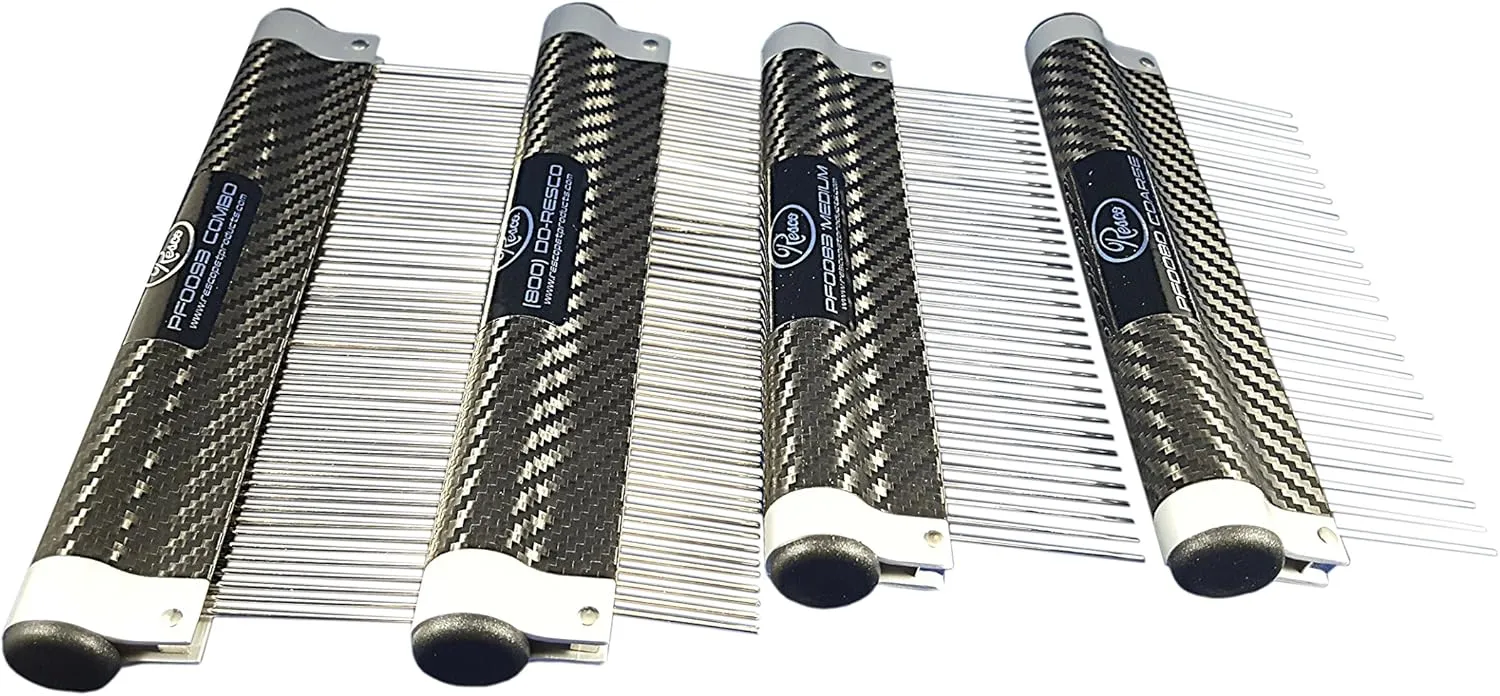 Resco USA-MADE Wrap Comb for Pets, Medium, Carbon Fiber