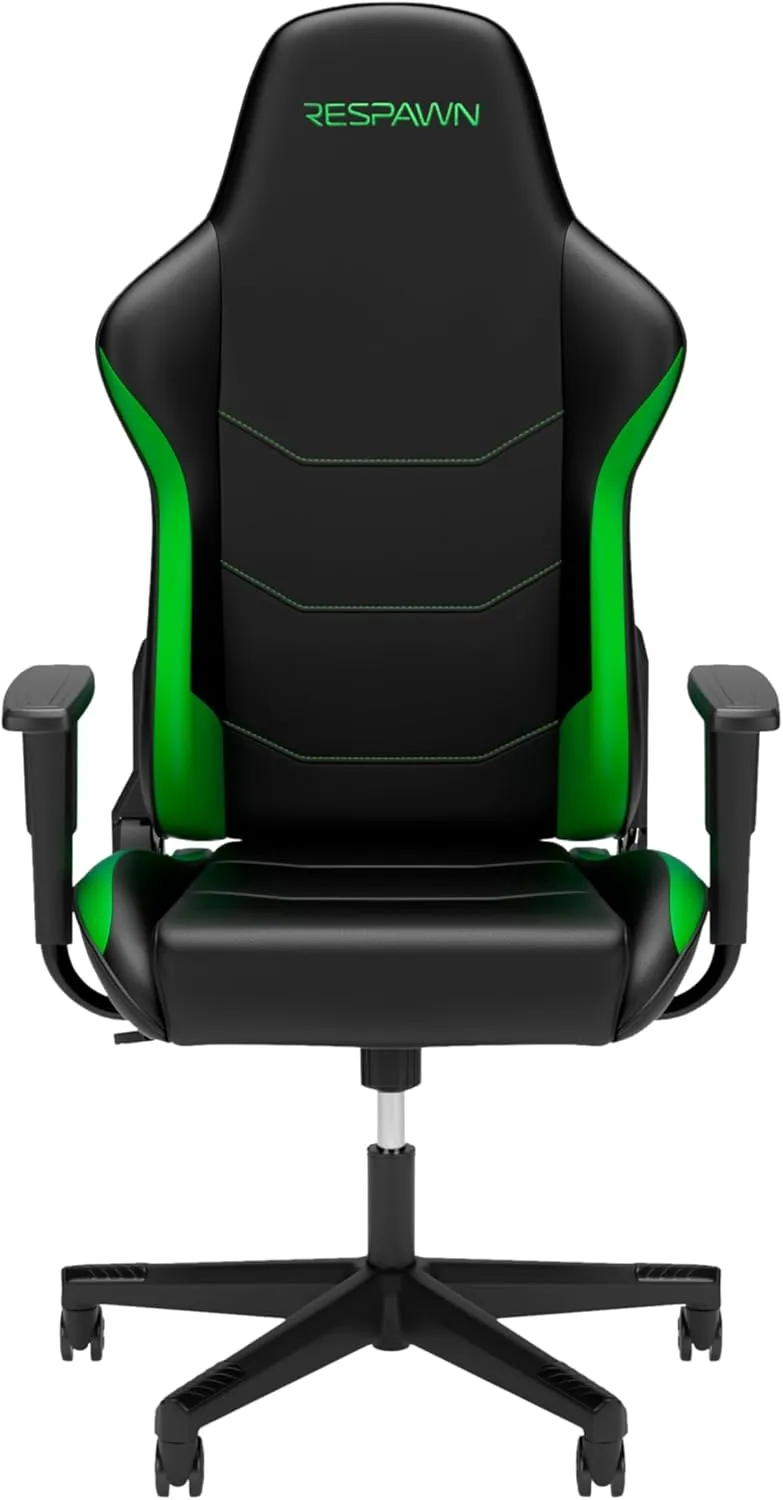 RESPAWN 110 Ergonomic Gaming Chair - Racing Style High Back PC Computer Desk Office Chair - 360 Swivel, Integrated Headrest, 135 Degree Recline with Adjustable Tilt Tension & Angle Lock - 2023 Green