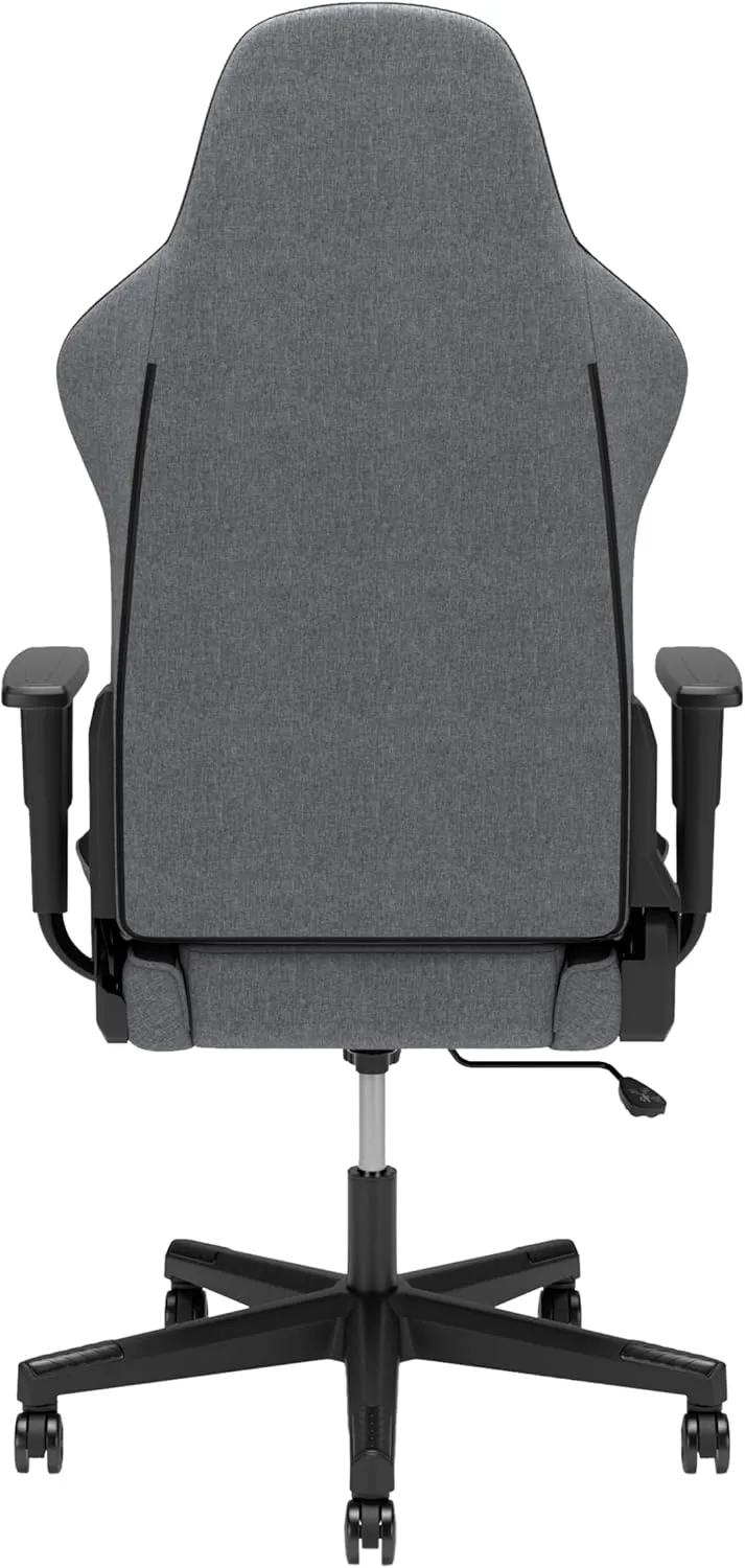 RESPAWN 110 Fabric Gaming Chair Ergonomic Racing Style High Back PC Computer Desk Office Chair - 360 Swivel, Integrated Headrest, 135 Degree Recline Adjustable Tilt Tension Angle Lock - 2023 Grey