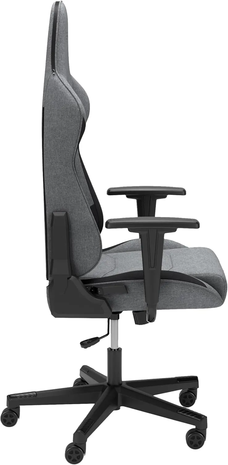 RESPAWN 110 Fabric Gaming Chair Ergonomic Racing Style High Back PC Computer Desk Office Chair - 360 Swivel, Integrated Headrest, 135 Degree Recline Adjustable Tilt Tension Angle Lock - 2023 Grey