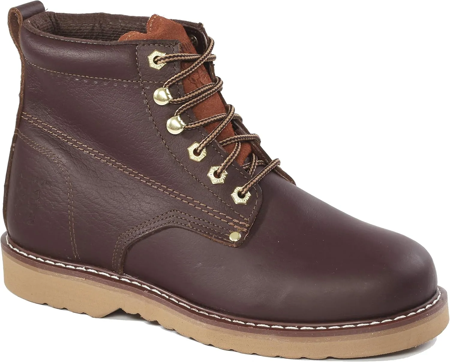 Rhino 61M28 6 inch Plain Toe Leather Work Boot - Brown (13)