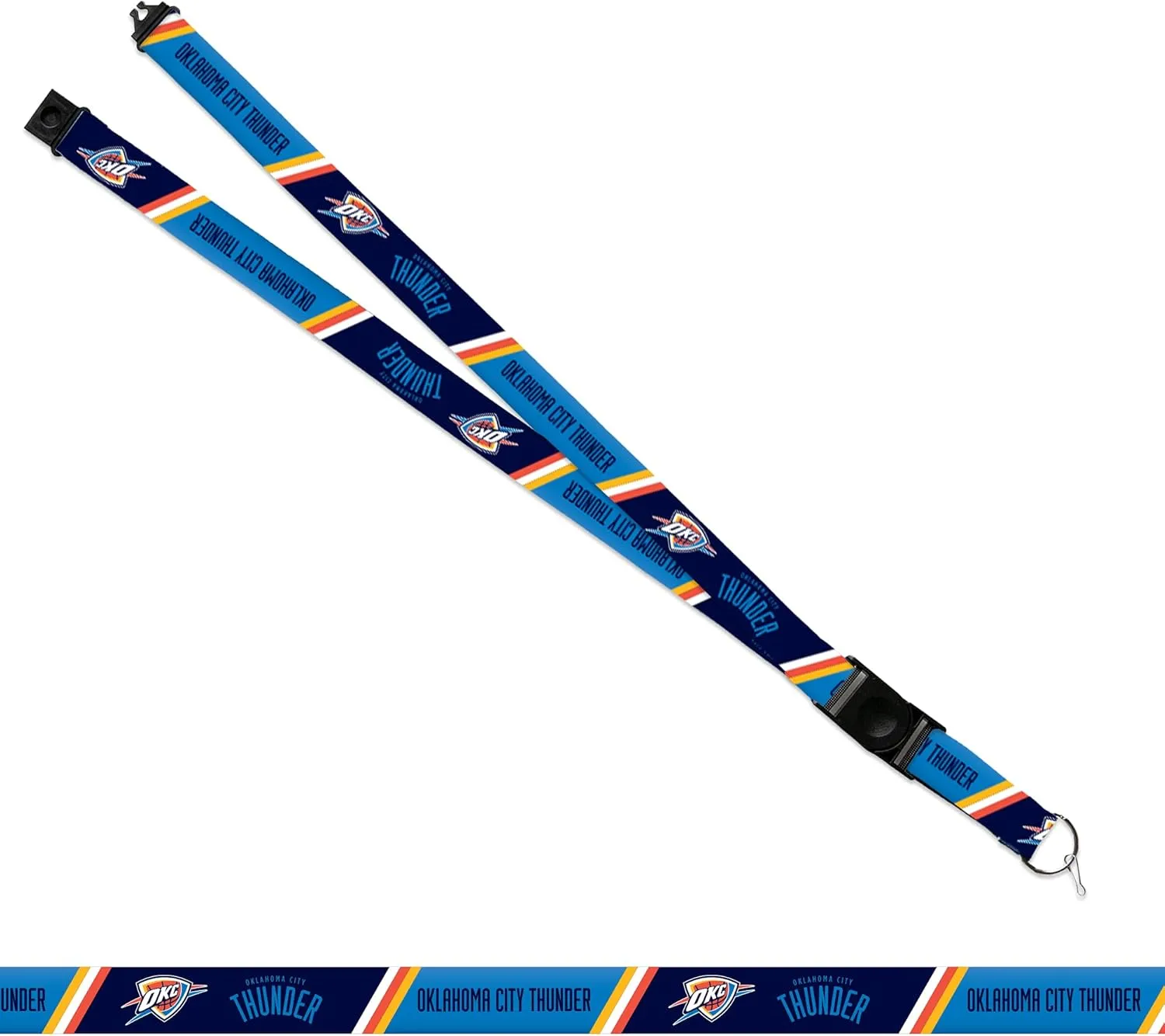 Rico Industries NBA Basketball 18" x 1" Premium Unisex-Adult Safety Breakaway Lanyard