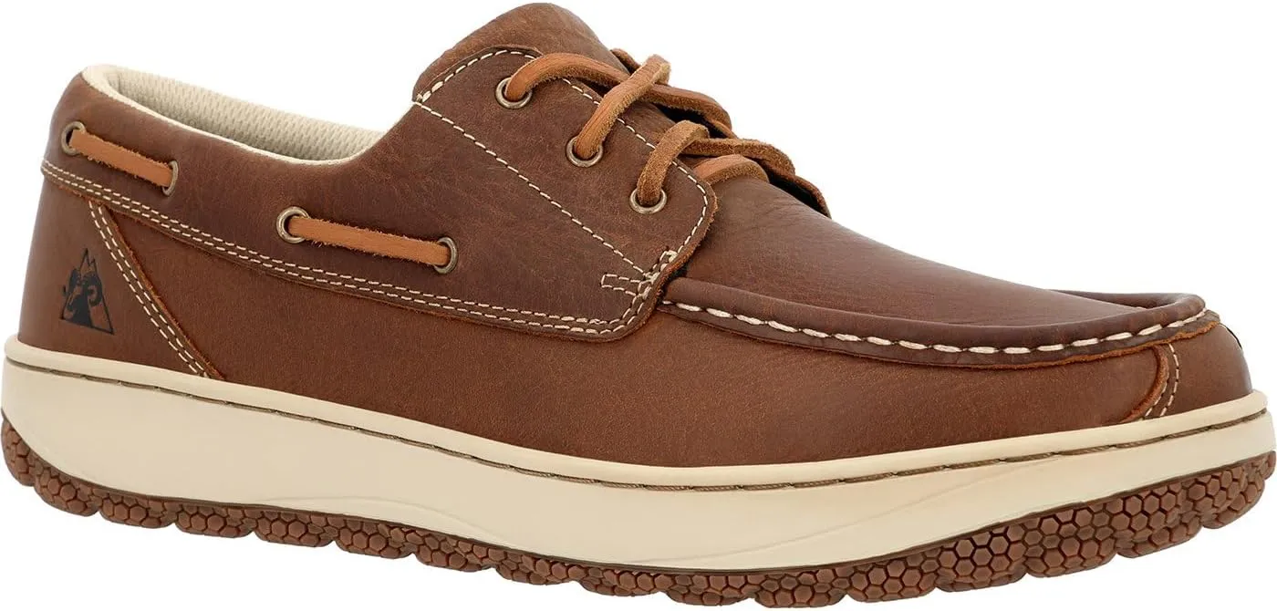 ROCKY Mens Dry-Strike SRX Slip Resistant Soft Toe Work/Duty - Brown