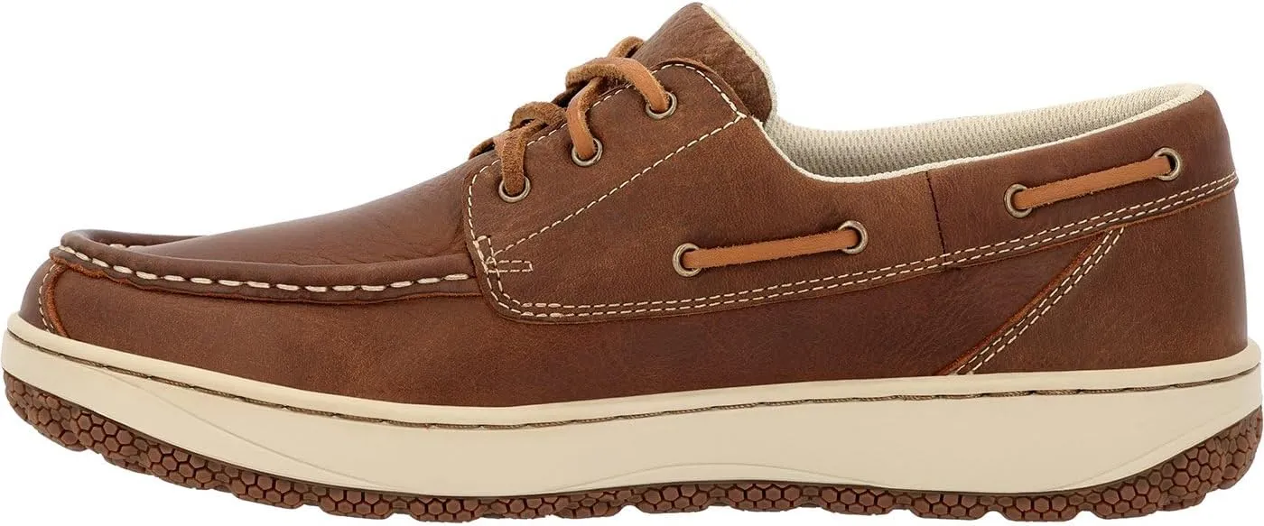 ROCKY Mens Dry-Strike SRX Slip Resistant Soft Toe Work/Duty - Brown