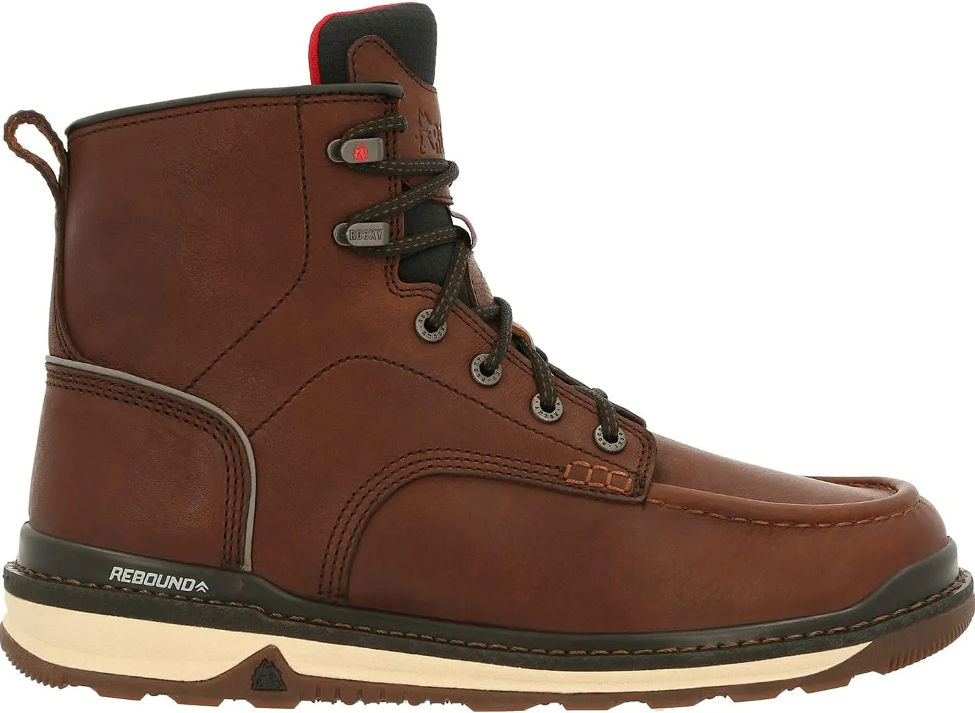ROCKY Rams Horn Unlined Brown Work Wedge