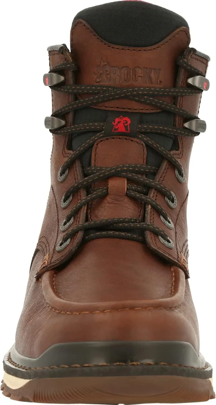 ROCKY Rams Horn Unlined Brown Work Wedge