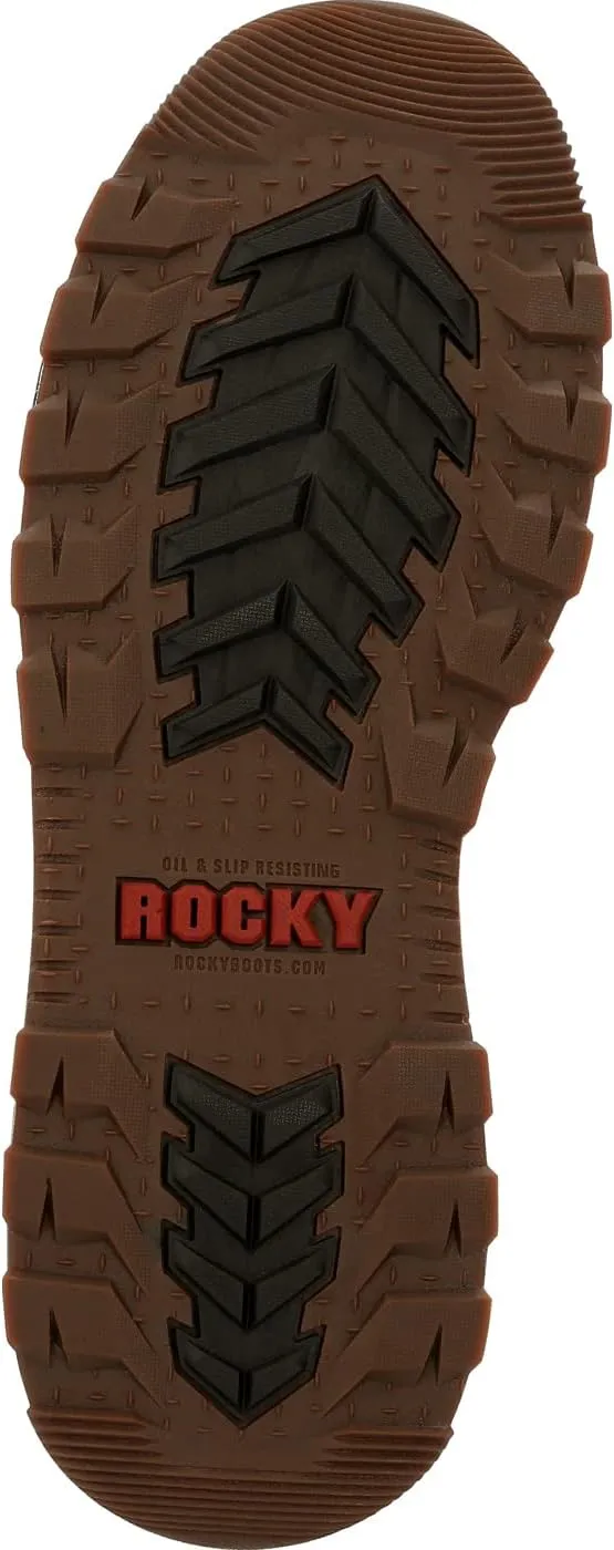 ROCKY Rams Horn Unlined Brown Work Wedge