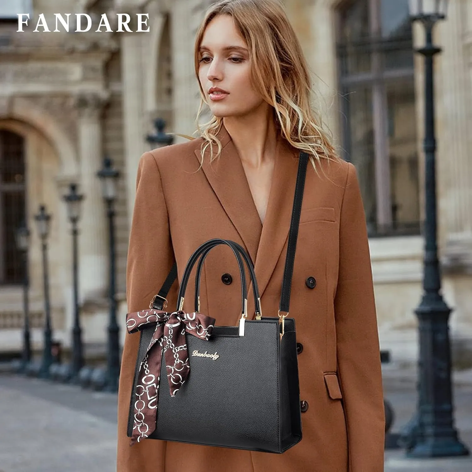 Roomy Fashion Womens Totes Handbag Satchel Shoulder Bag Lightweight Top Handle Bag PU Leather Crossbody Bag