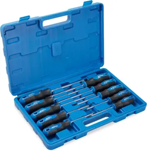 ROTATION Torx Screwdrivers Set 10-Piece, Magnetic Black Finished Tip with Center Hole, Professional Cushion Grip Screwdriver Set with High Torque