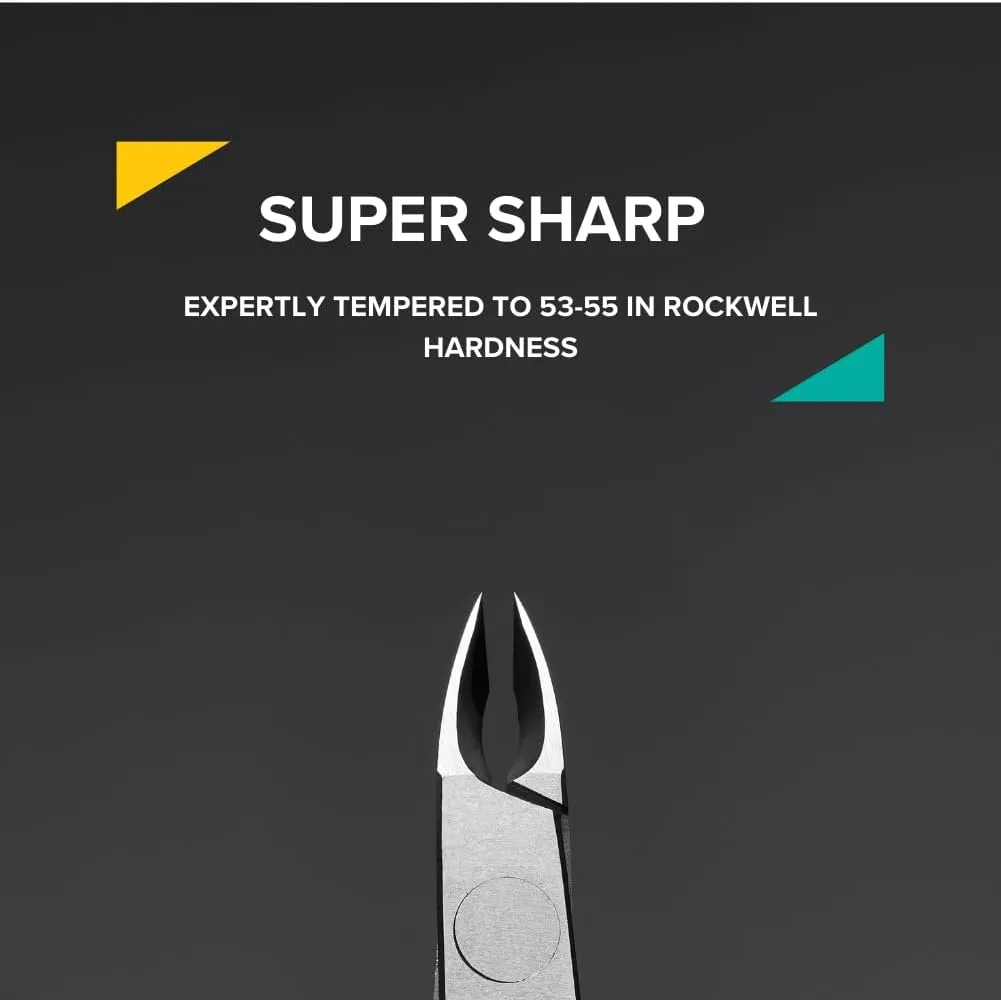 Rui Smiths Professional Cuticle Nippers, Gold-Plated Carbon Steel, French Handle, Single Spring, 6mm Jaw (Full Jaw)