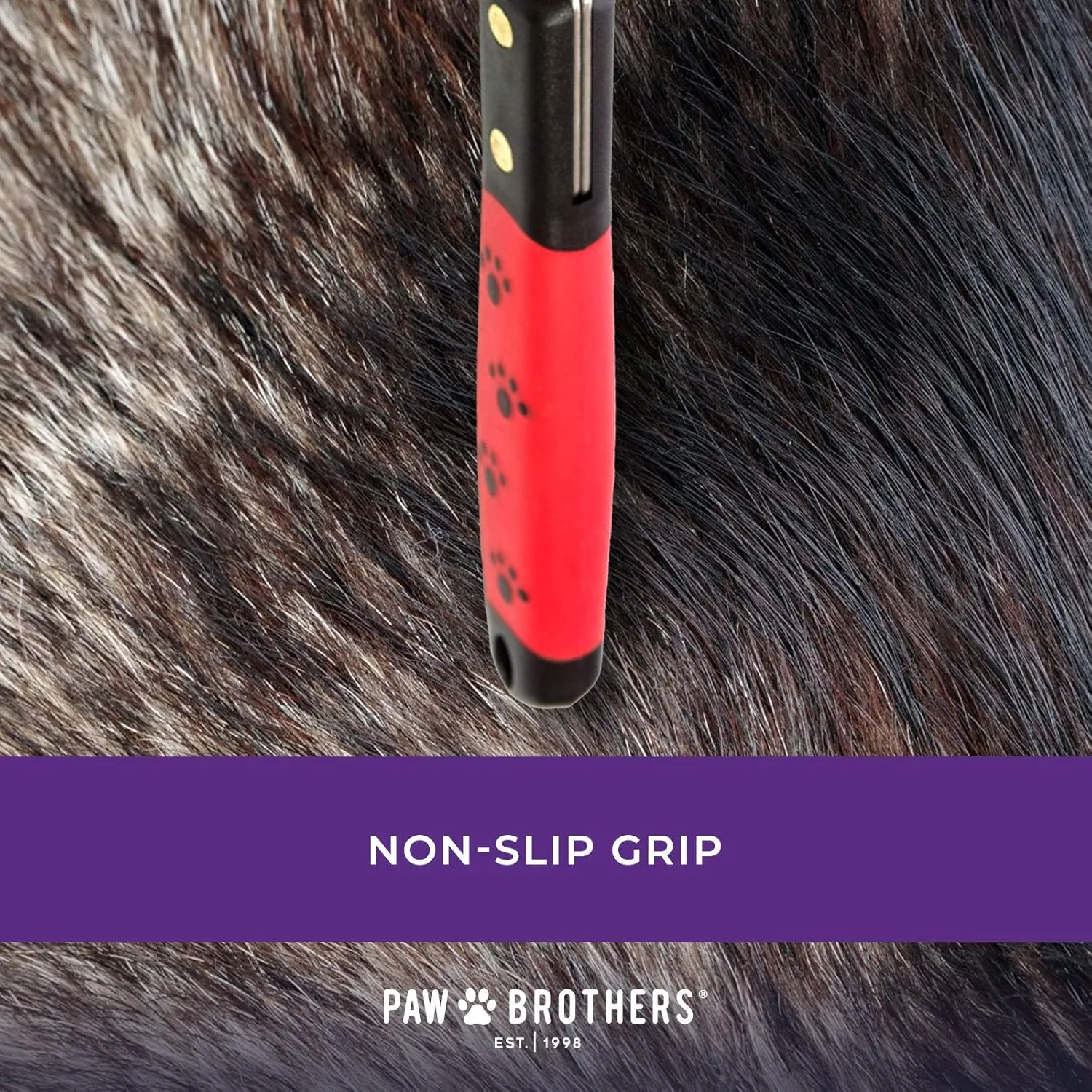 RYAN'S PET SUPPLIES Paw Brothers 20 Blade Medium Double WideDematting Undercoat Rake for Dogs and Cats, Professional Grade, Dog Shedding Brush, Stainless Steel Blades, Rounded Gentle Teeth