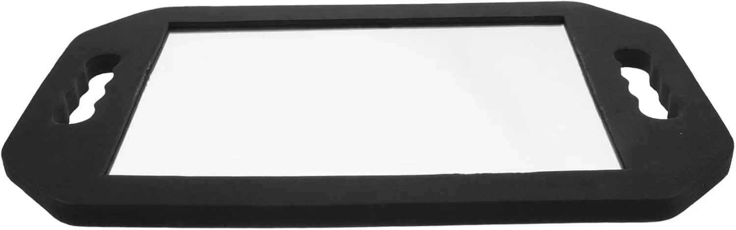 SAFIGLE Drop Resistant Square Makeup Mirror Durable Beauty Salon Mirror for Bathroom Bedroom and Office High Definition Ergonomic Design with Non Slip Back for Women