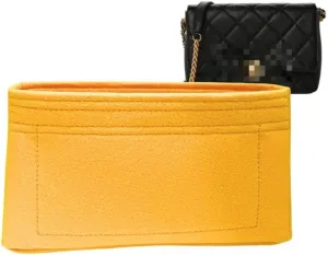 SAMORGA (3-65/ CHA-Chain-Melody-Flap-S) Bag Organizer for CHA Chain Melody Flap Bag Small 2mm Yellow