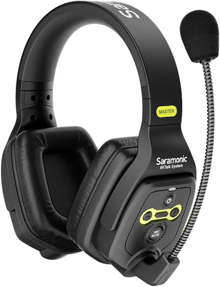 Saramonic WiTalk-WT7D | 7-Person Full-Duplex 1.9GHz Wireless Dual-Ear Headset Intercom System with Hub & Custom Hard Case
