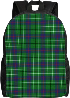 Scottish Clan Duncan Tartan Plaid Minimalist Laptop Backpack – Waterproof Business Travel Bag, Breathable Design, Modern Work & Leisure